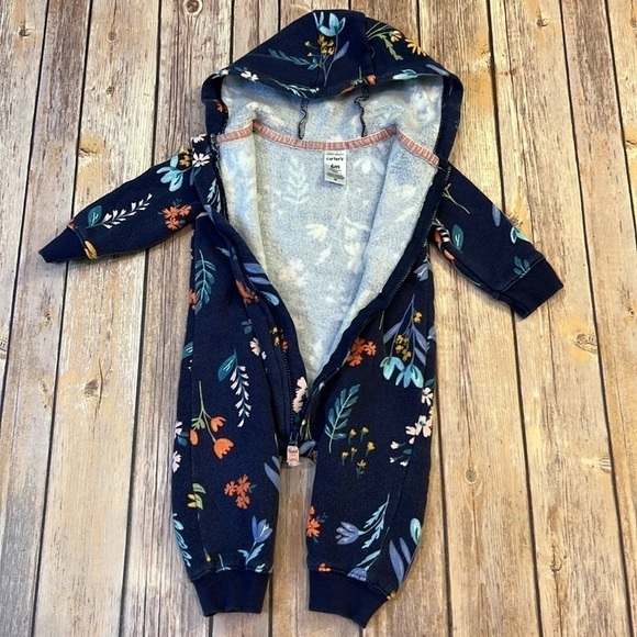 Baby Girl Carter’s 6 Month Floral Body Suit - Picture 2 of 6